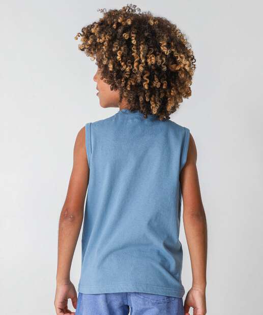 Regata Infantil Estampa Surf Marisa Tam 4 a 10 Azul