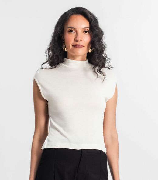 Regata Feminina Visco Tricô Select Bege
