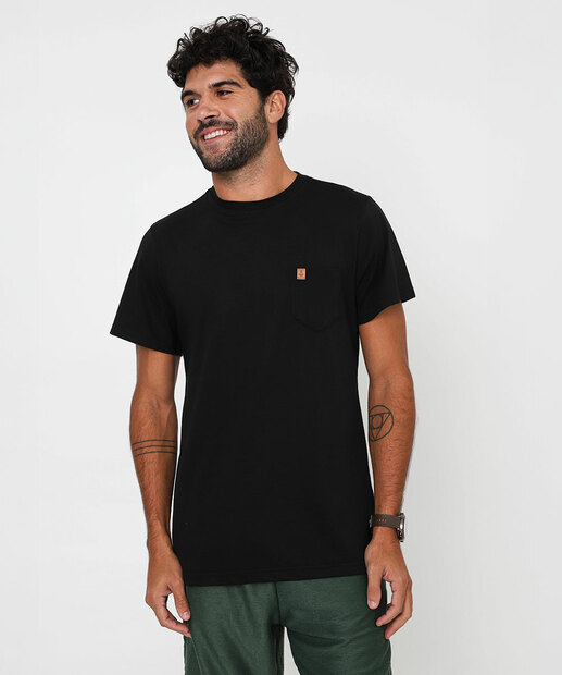 Image_Camiseta Masculina Básica Bolso Marisa Preto