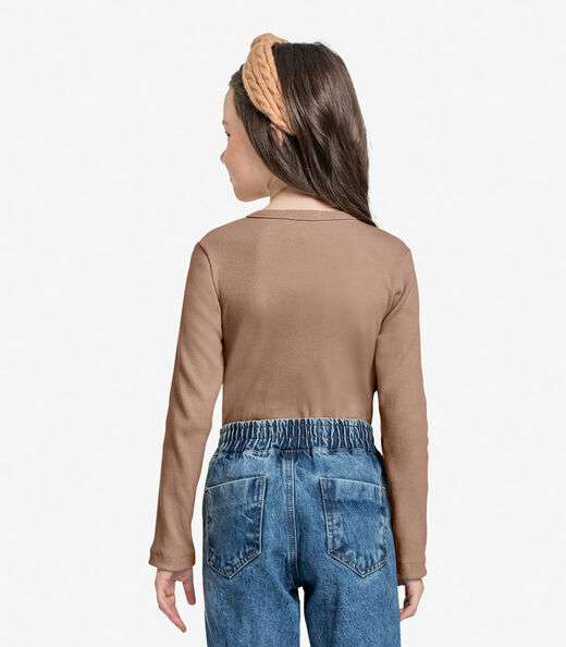 Blusa Manga Longa Trick Nick Marrom