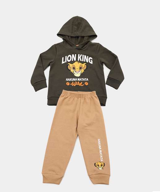 Image_Conjunto Infantil Moletinho Rei Leão Tam 1 a 3 Verde