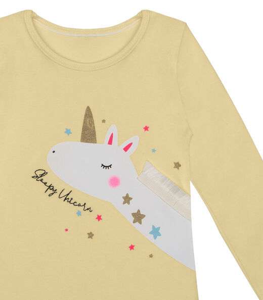 Blusa Infantil Unicórnio Select Amarelo