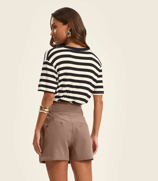 Blusa Feminina em Ribana de Viscose Rovitex Preto