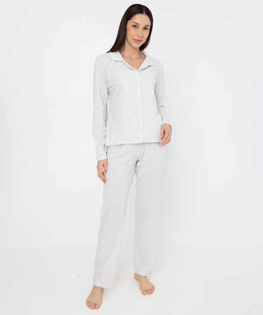 Image_Pijama Americano Feminino Vies Marisa Cinza