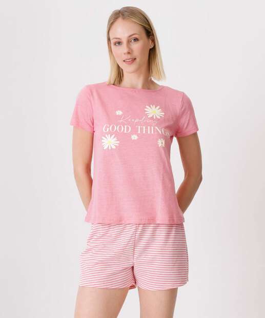 Image_Pijama Feminino Estampa Frase E Listras Marisa Rosa
