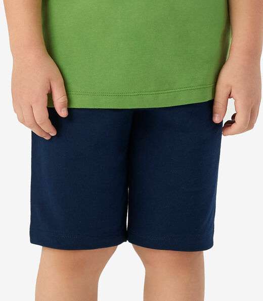 Conjunto Infantil Camiseta com Bermuda Rovi Kids Verde