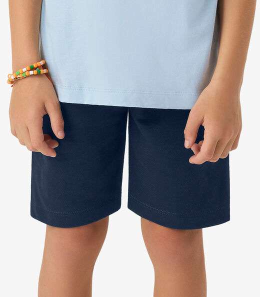 Conjunto Infantil Camiseta com Bermuda Rovi Kids Azul