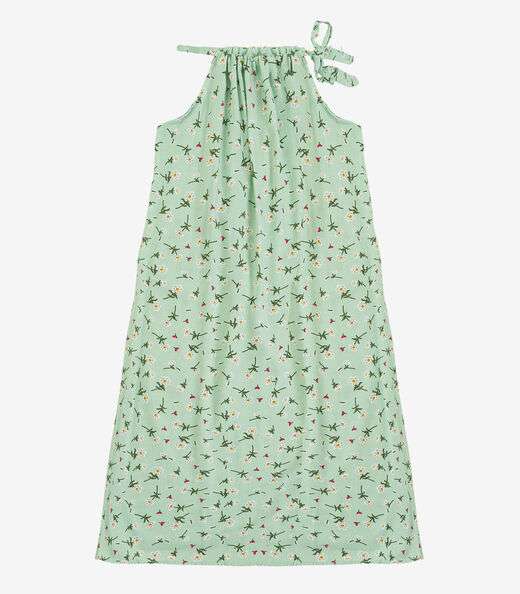 Vestido Curto Feminino Em Viscolinho Select Verde