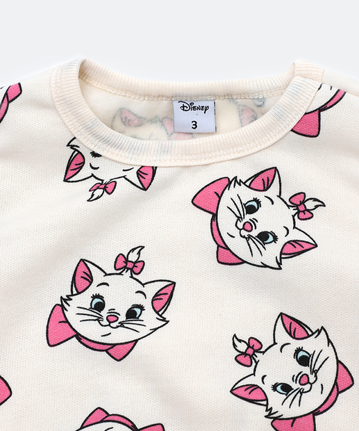 Conjunto Moletinho Infantil Hello Kitty Tam 1 a 3 Off White