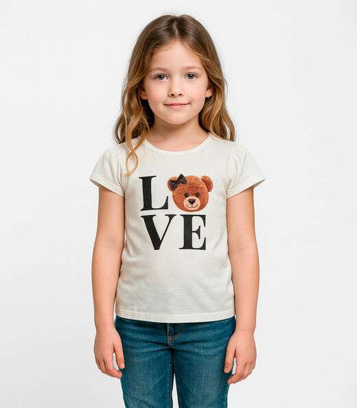 Image_Blusa Infantil Feminina em Cotton Leve Trick Nick Bege