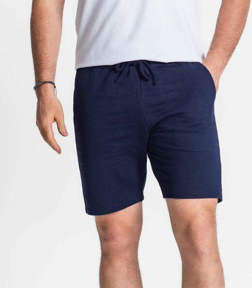 Bermuda Masculina Plus Size Moletom Diametro Azul
