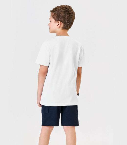 Conjunto Infantil Camiseta Com Bermuda Trick Nick Branco