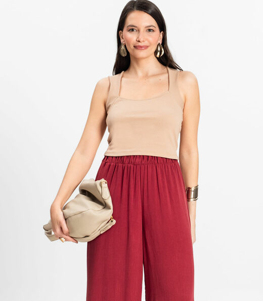 Cropped Feminino Select Marrom