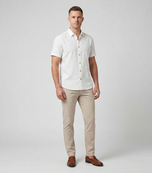 Image_Camisa Masculina Malha Flamê Select Bege