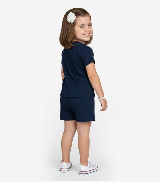 Conjunto Infantil Blusa com Shorts Select Azul