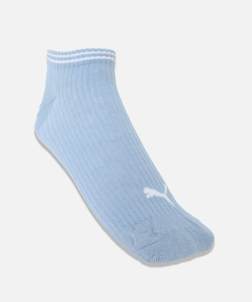 Kit 2 Pares Meias Cano Curto Feminina Puma Azul