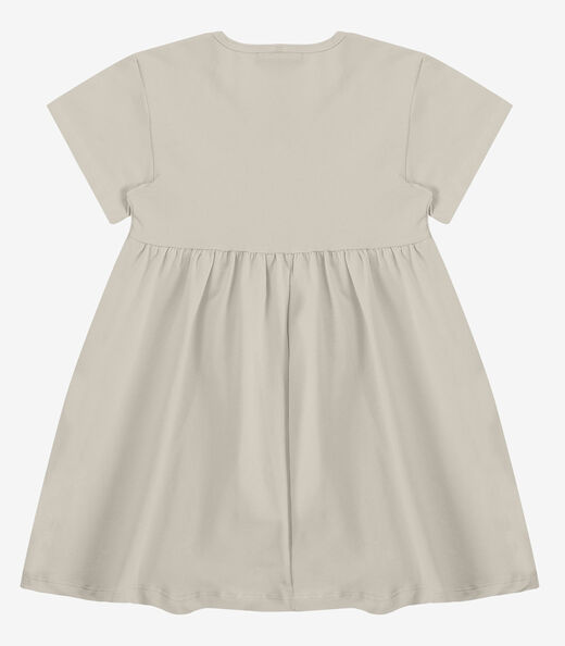 Vestido Infantil em Molecotton Select Bege
