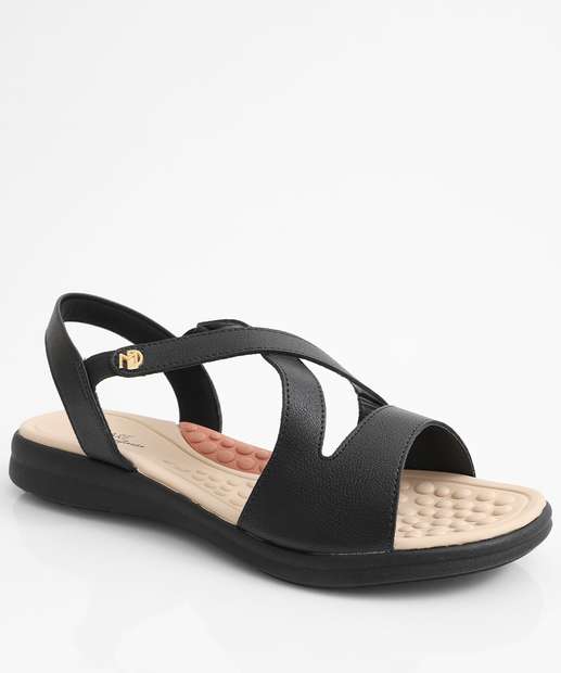 Image_Sandália Feminina Rasteira Tiras Modare Preto