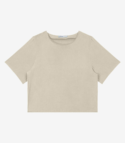 Blusa Viscose Double Feminina Endless Bege