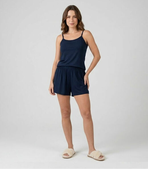 Pijama Feminino De Alças Select Preto