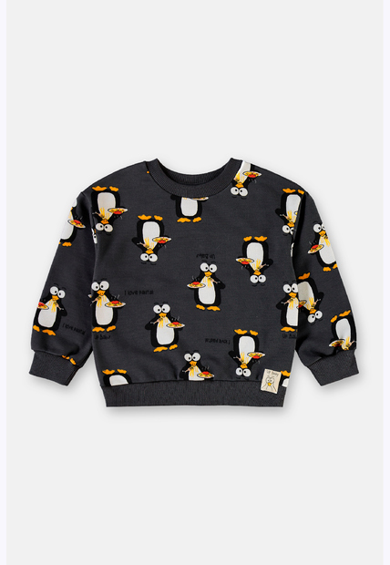 Conjunto Infantil Em Moletom Pinguim Up Baby