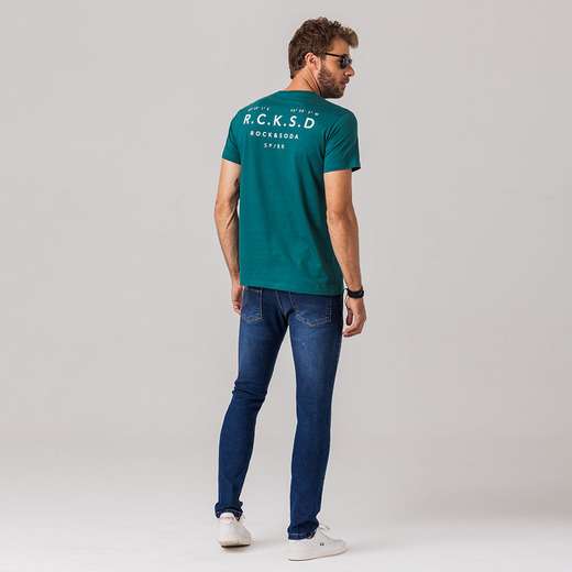 Camiseta Masculina Estampa Rock e Soda Street