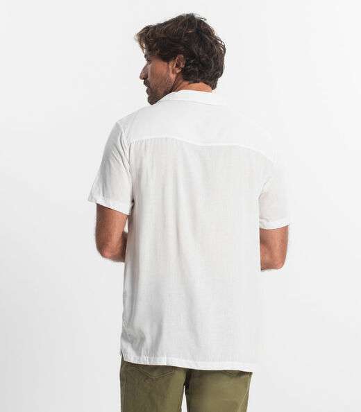 Camisa Masculina Viscolinho Diametro Bege