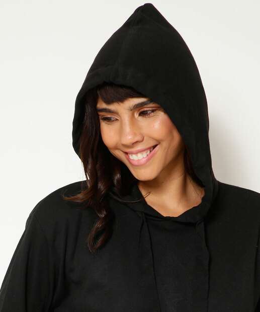 Suéter Feminino Bolso Capuz Marisa