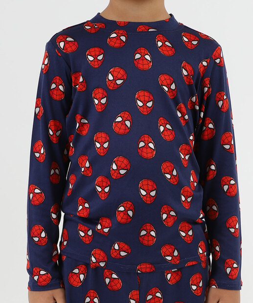 Pijama Infantil Homem Aranha Marvel Tam 4 a 12 Azul