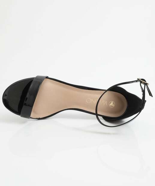 Sandália Salto Fino Feminina Via Uno Preto