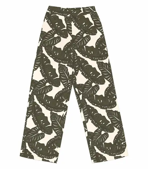 Calça Feminina Pantalona Estampada Endless Verde