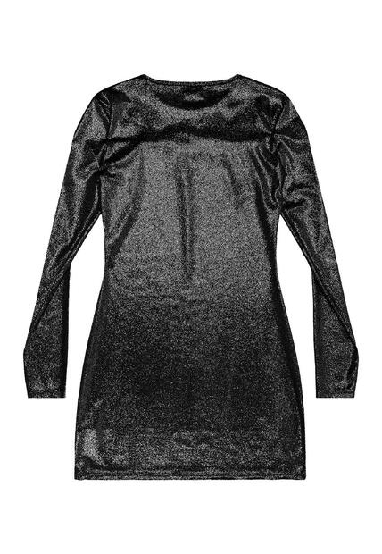 Vestido Juvenil Manga Longa Veludo Gloss