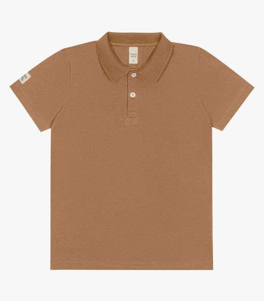Camisa Polo Juvenil Meia Malha  Trick Nick Marrom
