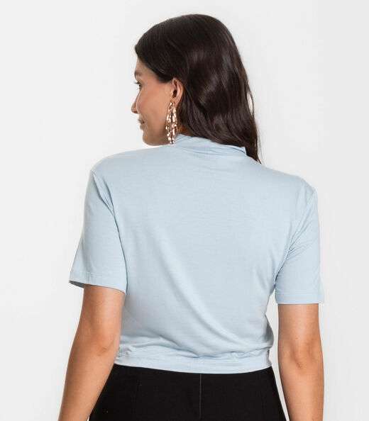 Blusa Cropped Feminina Select Azul