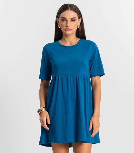 Vestido Feminino Liso Select Azul