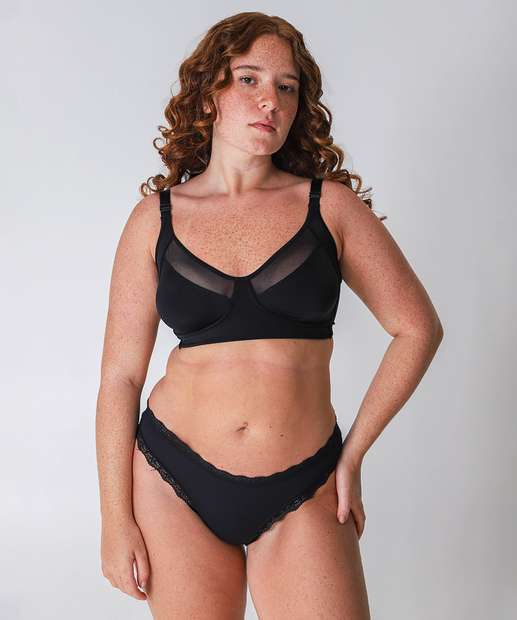 Sutiã Sem Bojo Sem Aro Plus Size Marisa Preto