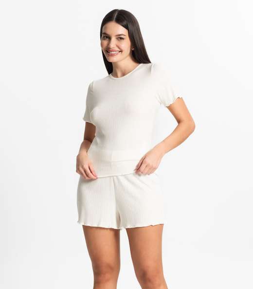 Image_Pijama Feminino Canelado Select Bege