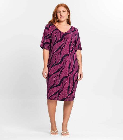 Vestido estampado select Rosa