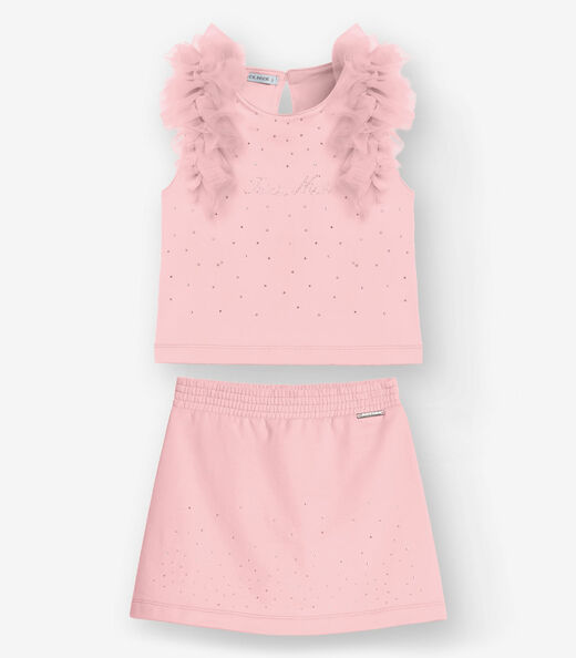 Image_Conjunto Blusa com Shorts Saia Menina Trick Nick Rosa