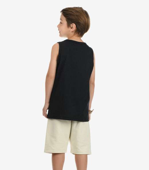 Conjunto Regata com Bermuda Menino Rovi Kids Preto