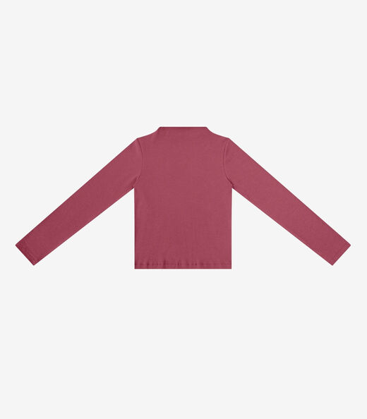 Blusa Manga Longa Ribana Básica Rovitex Vermelho