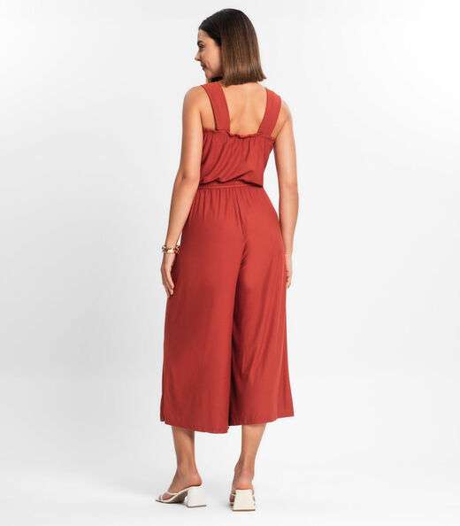 Macacão Pantacourt Feminino Rovitex Laranja