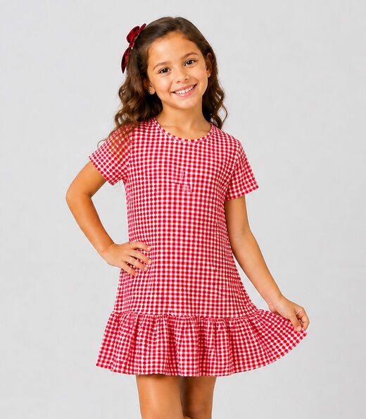 Image_Vestido Infantil Feminino Estampado Select Vermelho