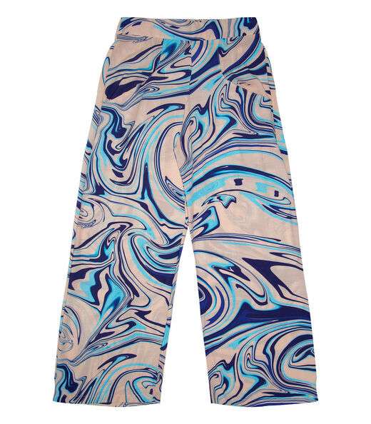 Calça Pantalona Estampada Juvenil Minty Rosa