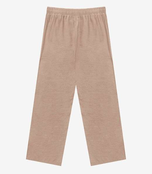 Calça Feminina Pantalona Plus Size Renaluci Bege