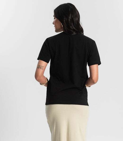 Blusa T- Shirt Feminina Preto