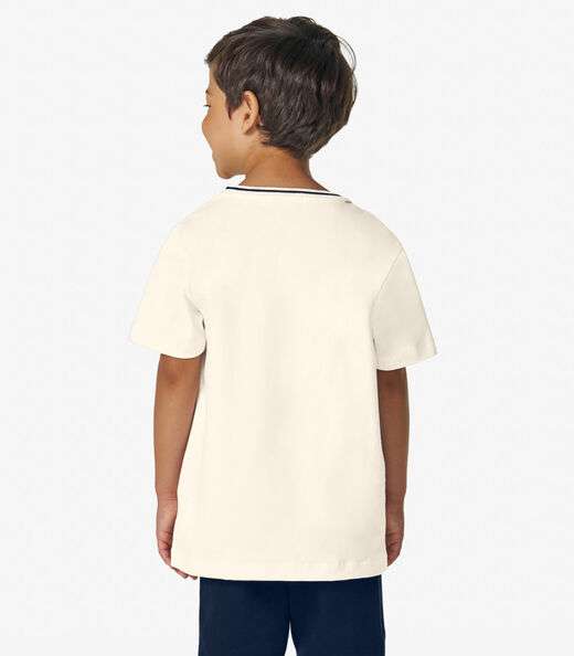 Conjunto Camiseta com Bermuda Trick Nick Bege