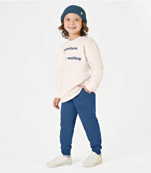 Conjunto Blusão Com Calça Masculino Trick Nick Bege