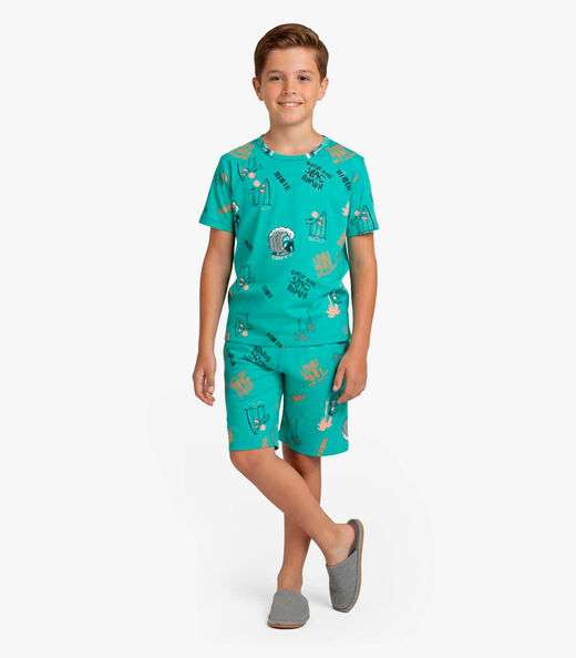 Image_Pijama Infantil Camiseta e Bermuda Select Azul