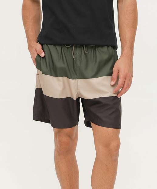 Bermuda Masculina Surf Listras Marisa Verde